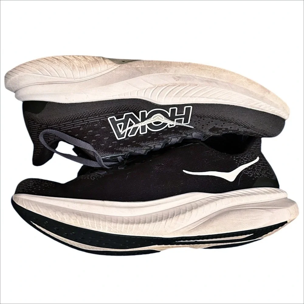 Hoka One One Mach 6 Running Shoes Womens 9 Black White Athletic Sneakers 1147810